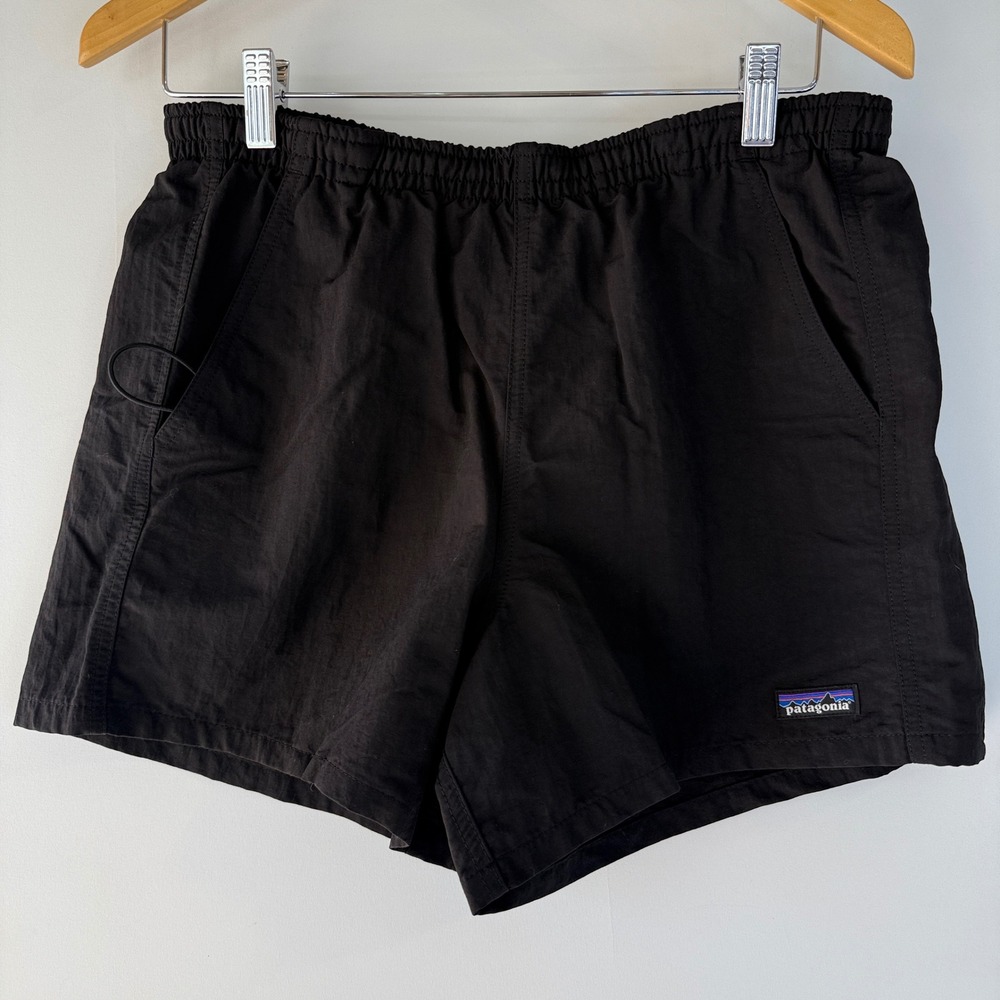 Patagonia Baggies Shorts Womens Medium Black 5 Inch Inseam 57059 Athletic Hiking